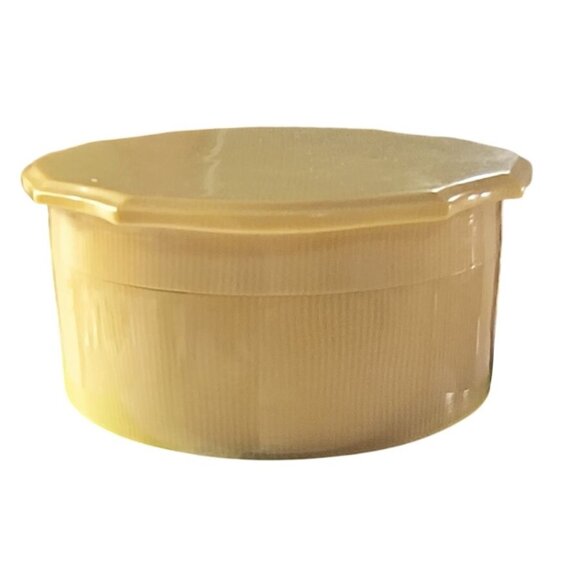 Vintage Ivory Celluoid Bakelite Pyralin Du Barry Vanity Powder Dish - Picture 1 of 3